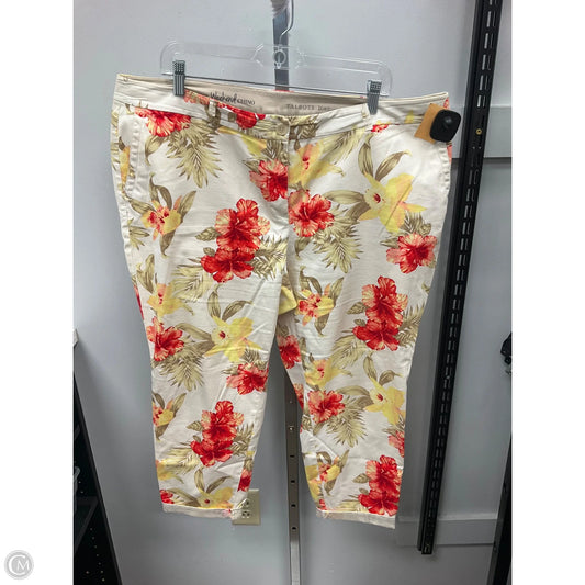 Pants Cropped By Talbots In Tropical Print, Size: 16