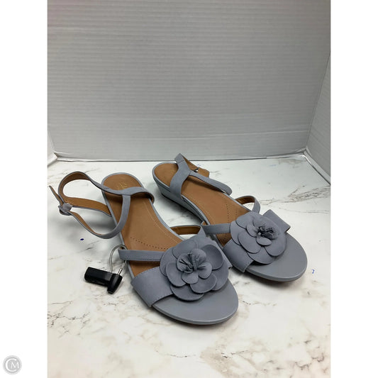Sandals Heels Wedge By Clarks In Grey, Size: 11