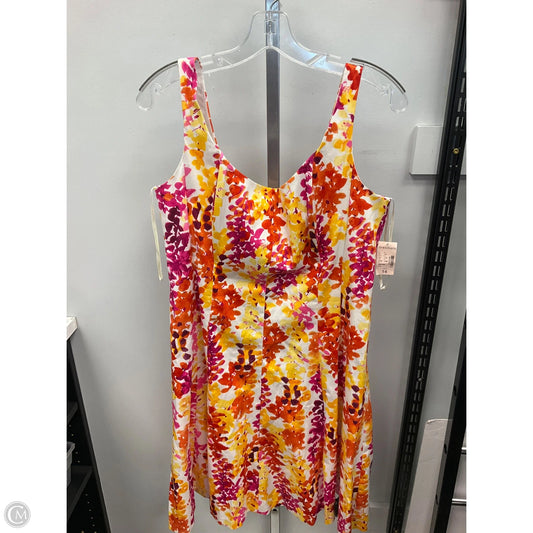 Dress Casual Short By Jones Studio In Orange & Pink, Size: 14
