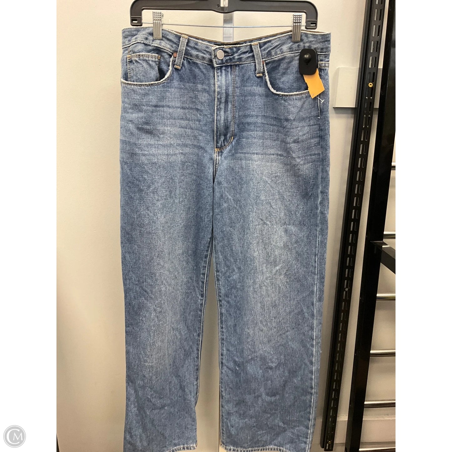 Jeans Wide Leg By Just Black In Blue Denim, Size: 12