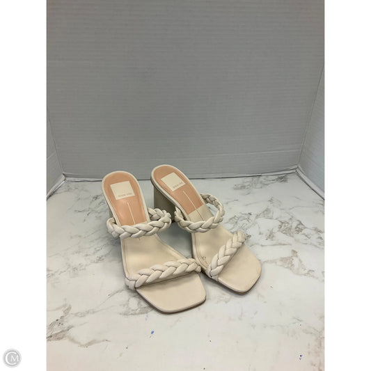 Sandals Heels Block By Dolce Vita In Ivory, Size: 7