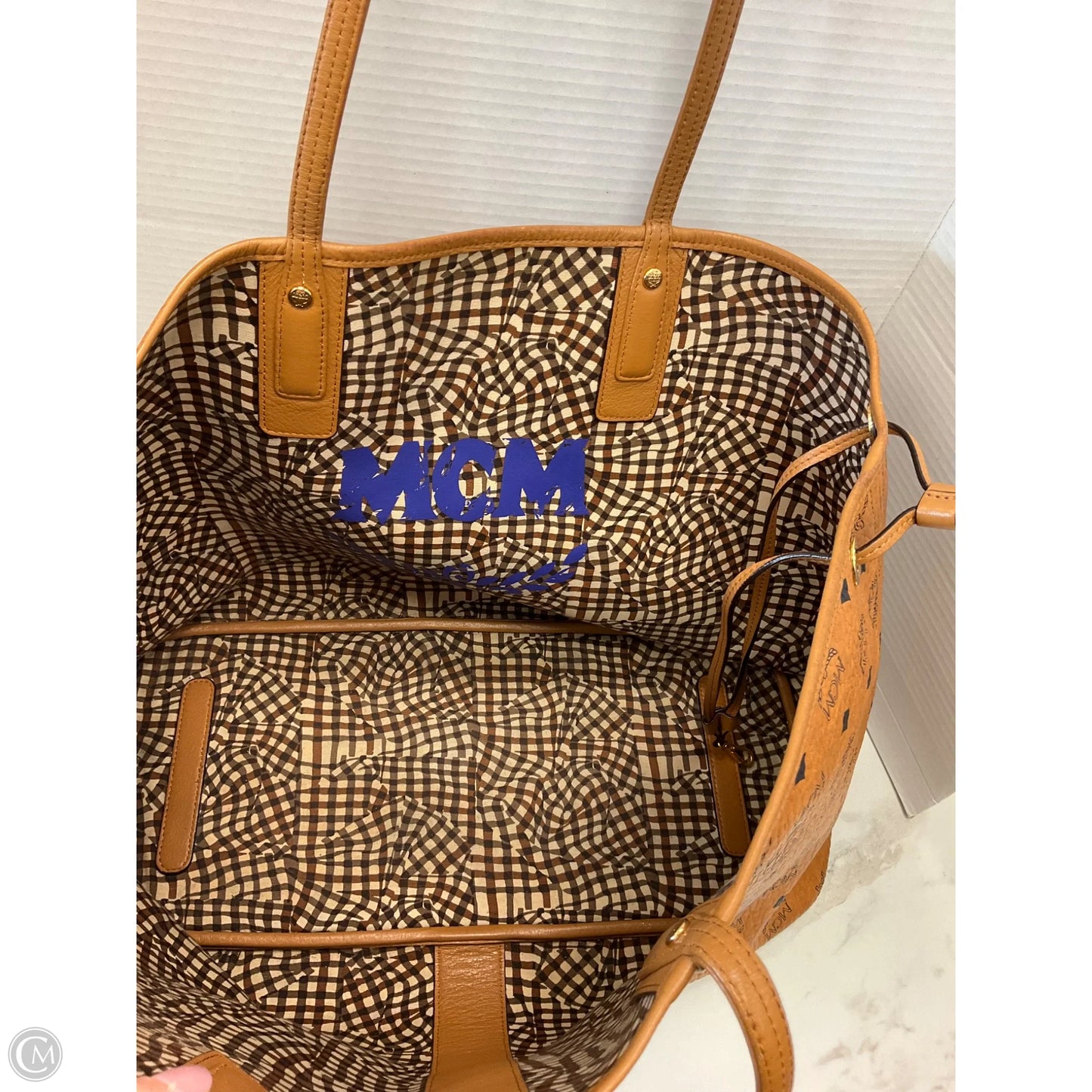 Handbag Luxury Designer By Mcm, Size: Large