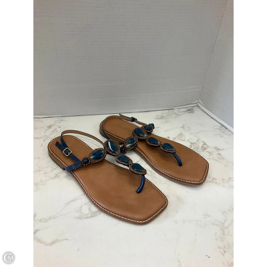 Sandals Flats By Chicos In Navy, Size: 9