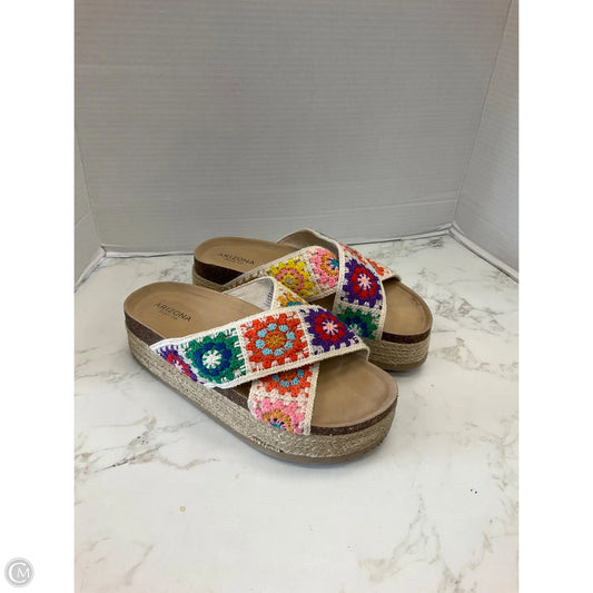 Sandals Heels Platform By Arizona In Multi-colored, Size: 9