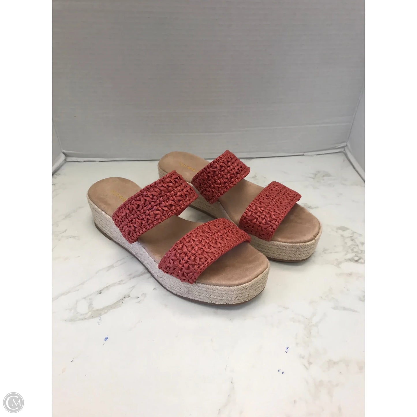 Sandals Heels Platform By Old Navy In Orange, Size: 7