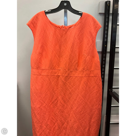 Dress Casual Midi By Jessica London In Orange, Size: 18