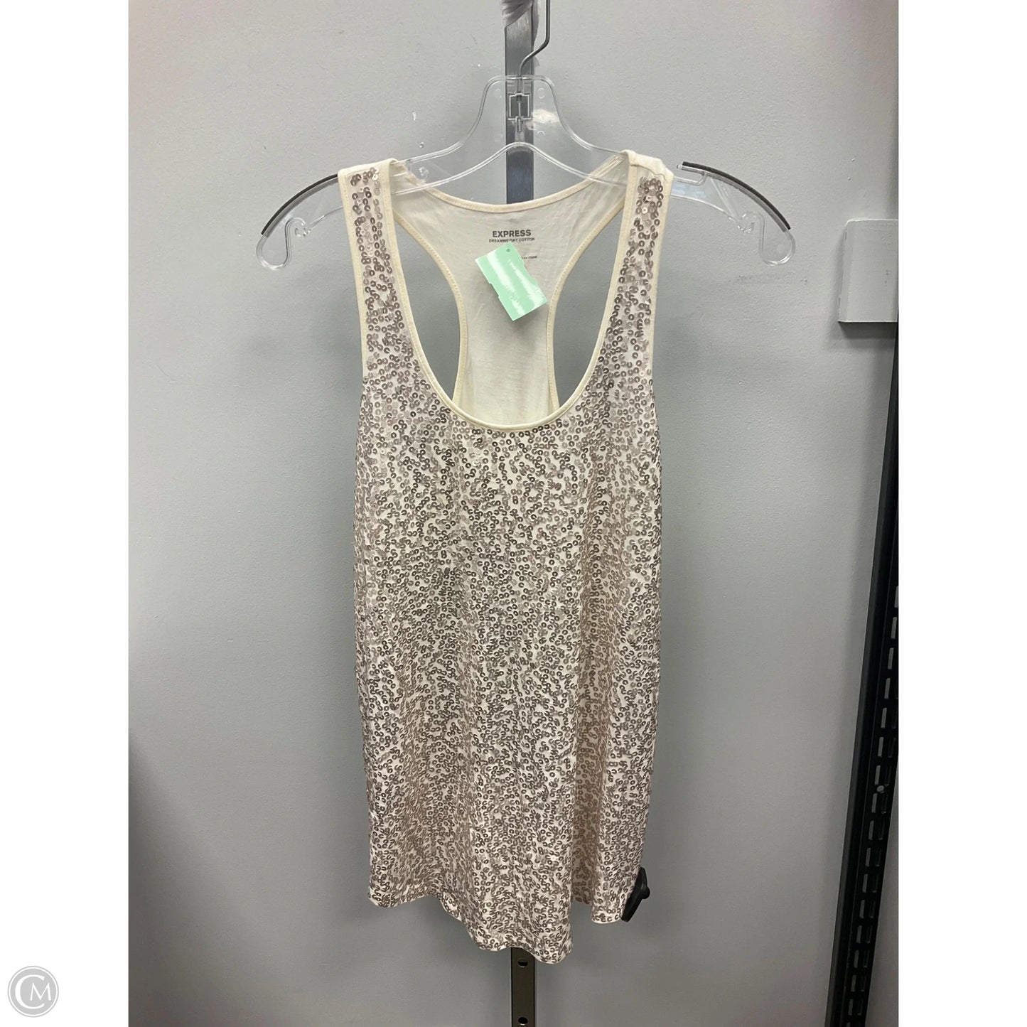 Top Sleeveless By Express In Cream, Size: S