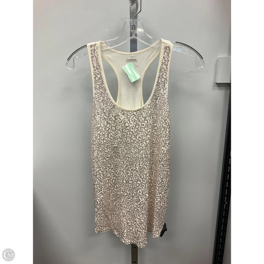 Top Sleeveless By Express In Cream, Size: S