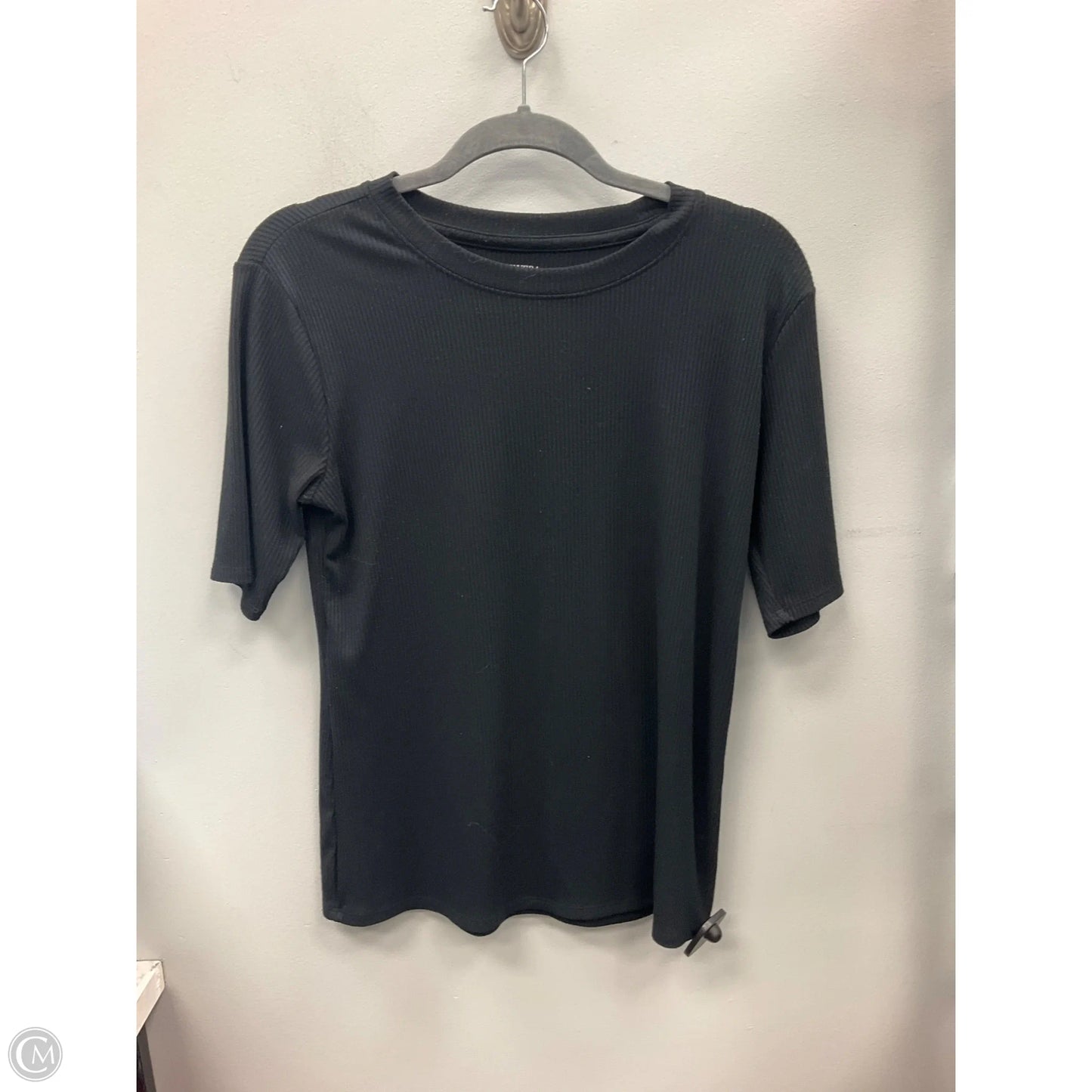 Top Short Sleeve Basic By Simply Vera In Black, Size: L