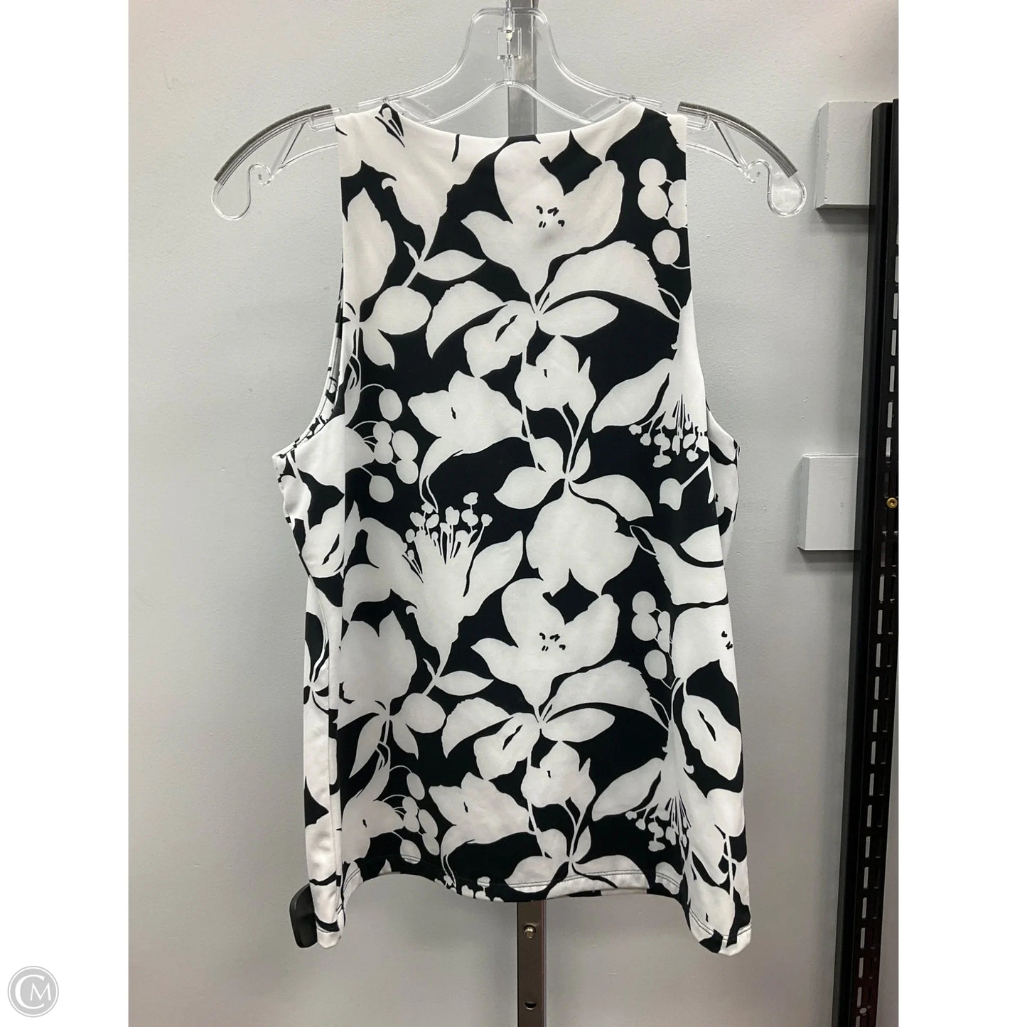 Top Sleeveless By Ann Taylor In Black & White, Size: S