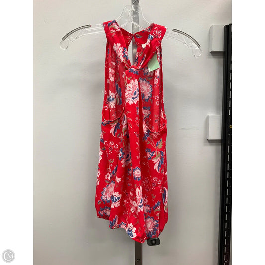 Top Sleeveless By Loft In Floral Print, Size: S
