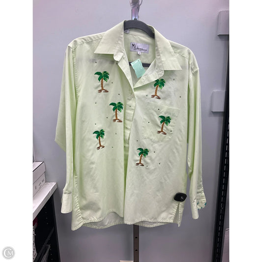 Top Long Sleeve By Cmc In Green, Size: M
