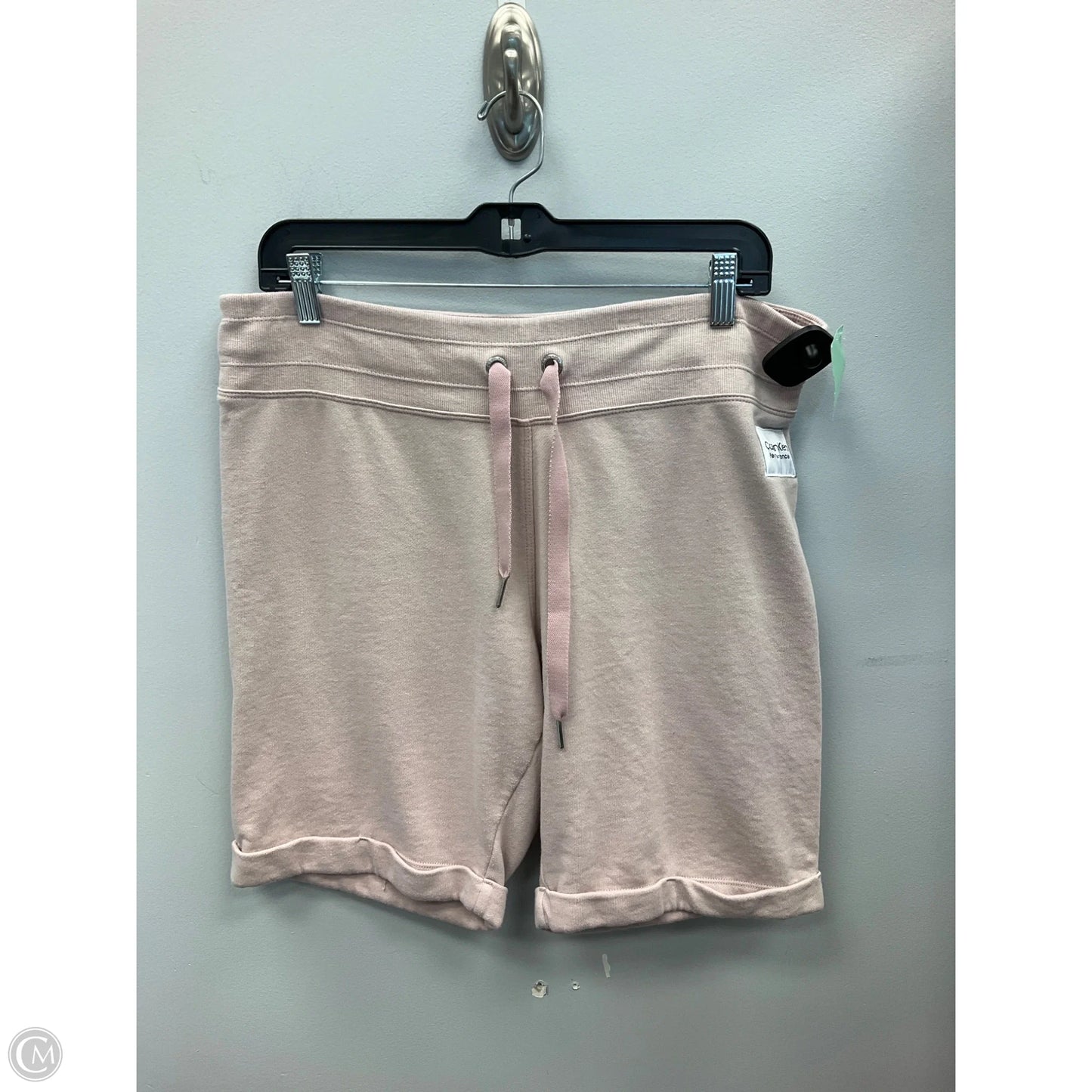Athletic Shorts By Calvin Klein Performance In Beige, Size: L