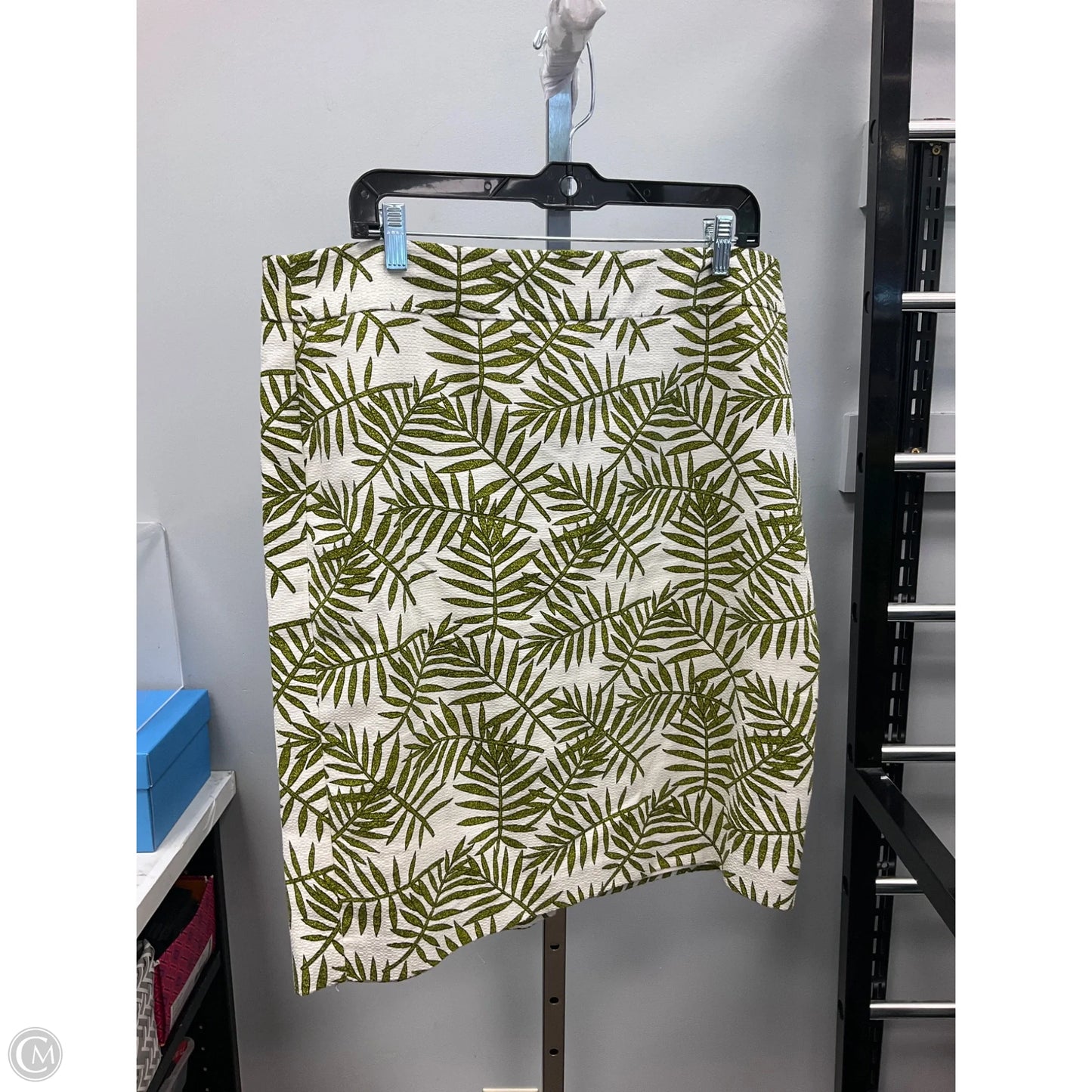 Skirt Mini & Short By Ann Taylor In Green & White, Size: 16