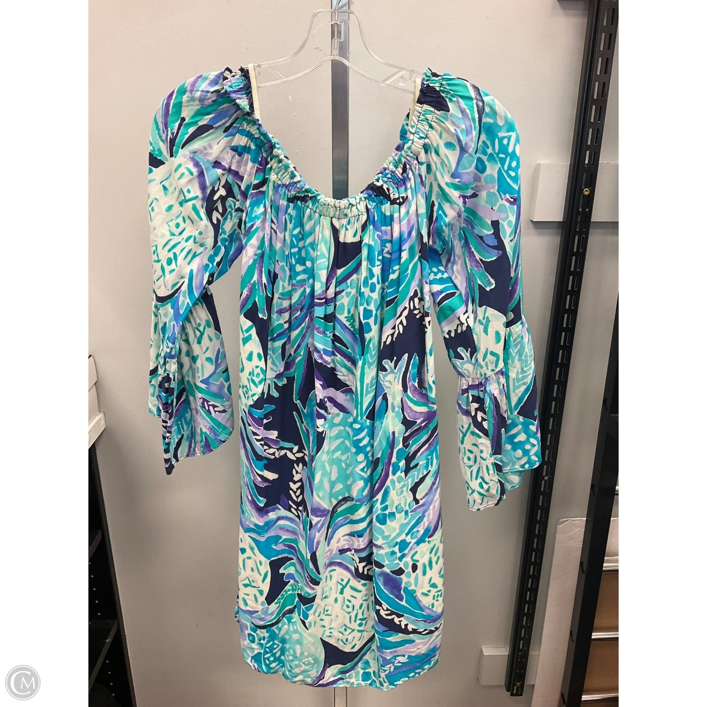 Dress Designer By Lilly Pulitzer In Blue & Green, Size: S
