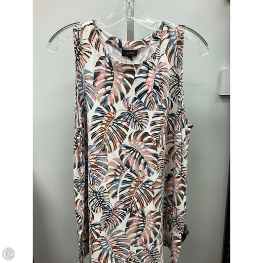 Top Sleeveless By J. Jill In Tropical Print, Size: L