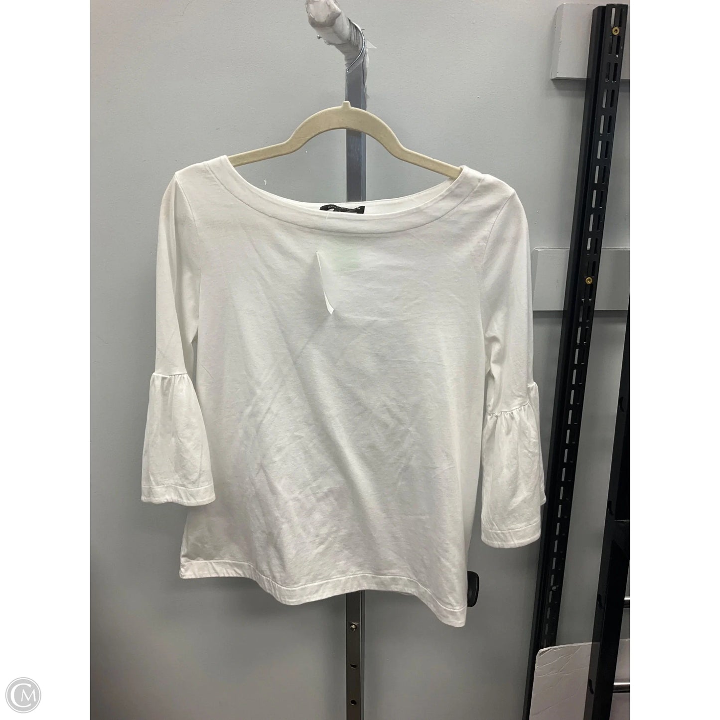 Top 3/4 Sleeve By Banana Republic In White, Size: S