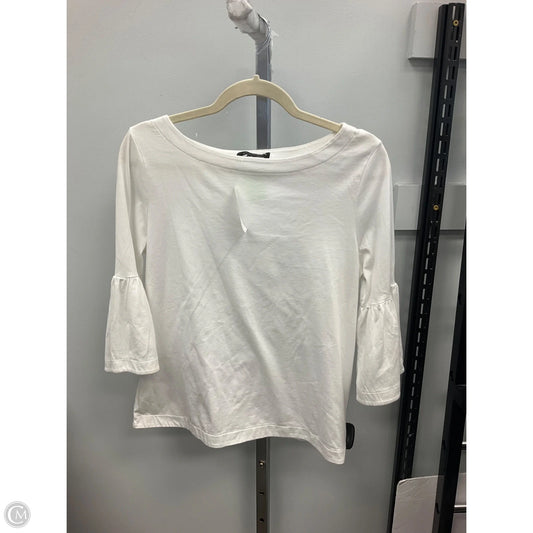 Top 3/4 Sleeve By Banana Republic In White, Size: S