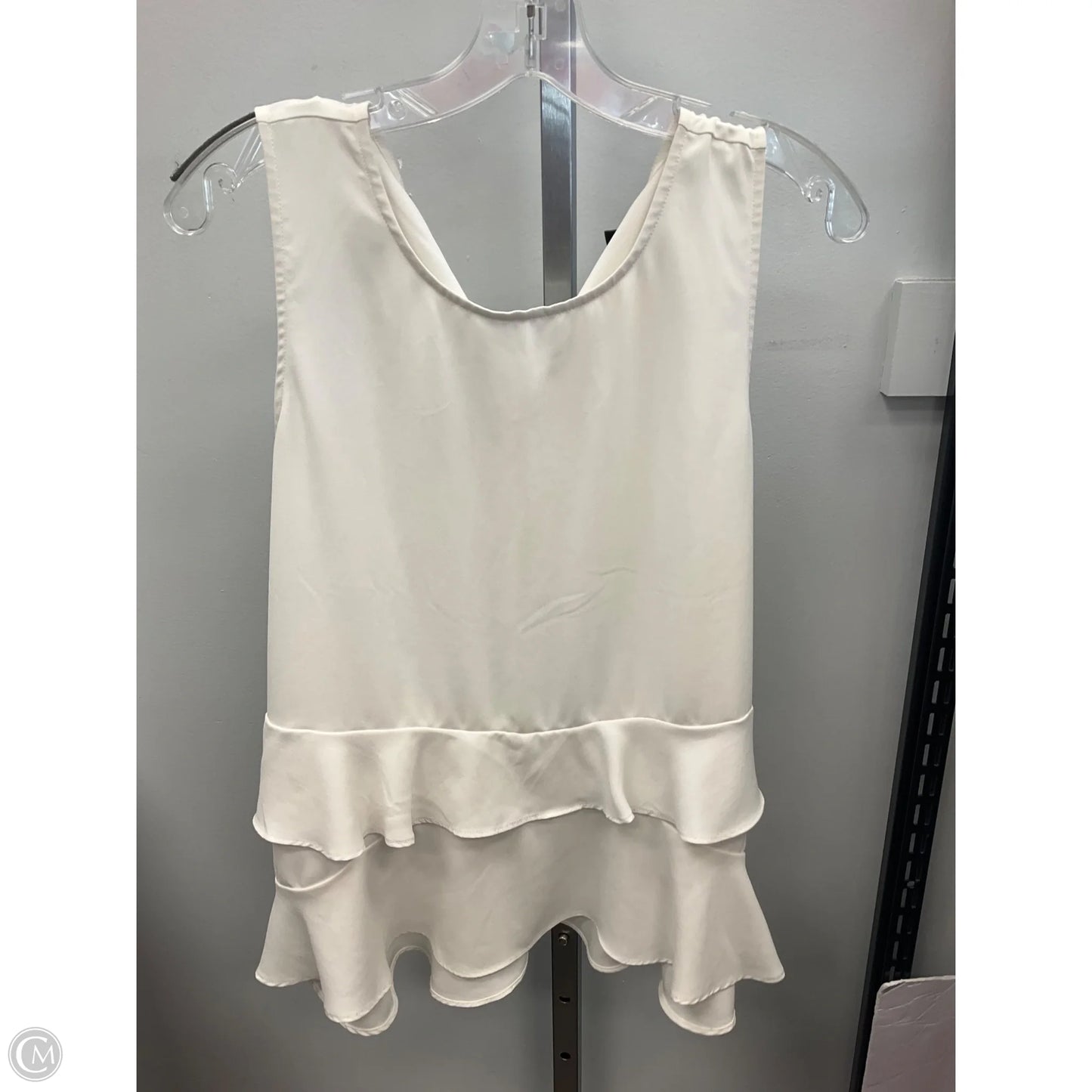 Top Sleeveless By Ann Taylor In White, Size: M
