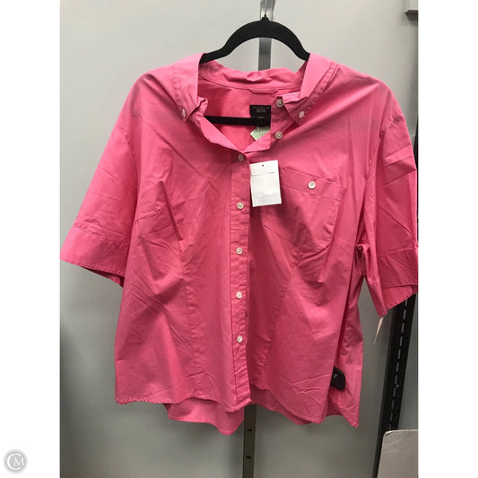 Top Short Sleeve By Talbots In Pink, Size: 2x