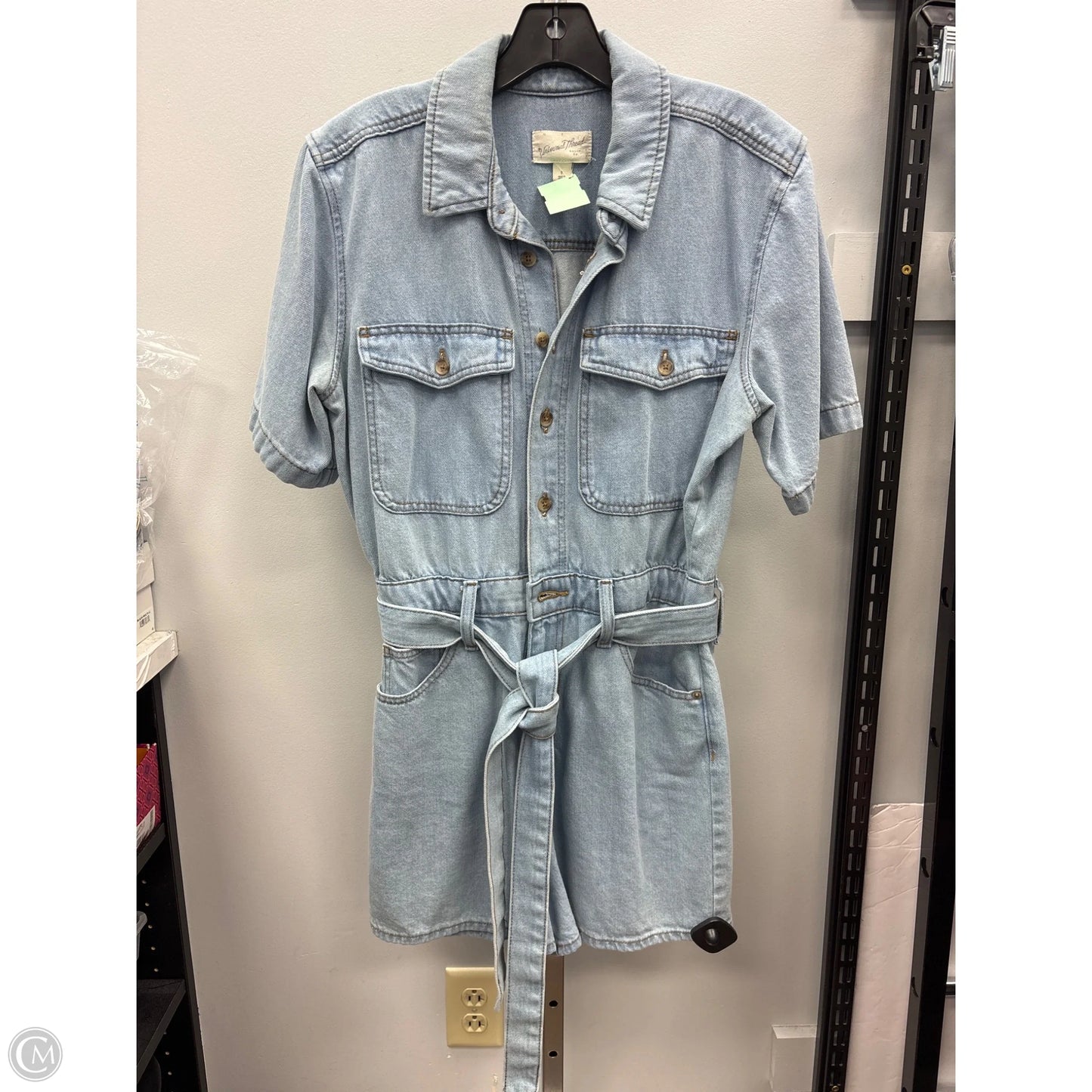 Romper By Universal Thread In Blue Denim, Size: 8