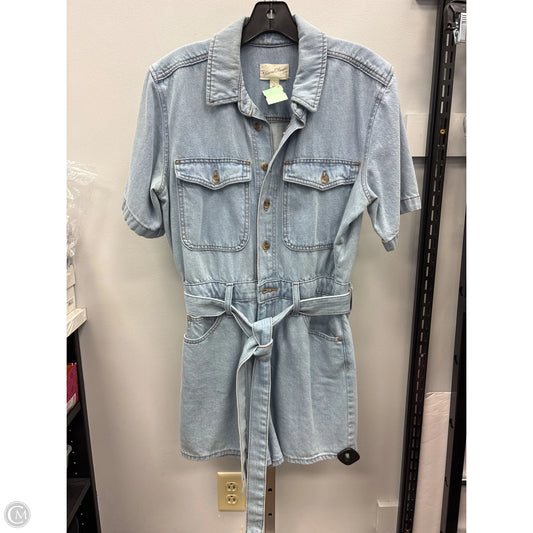 Romper By Universal Thread In Blue Denim, Size: 8
