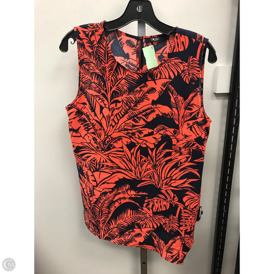 Top Sleeveless By Cmc In Blue & Orange, Size: 10