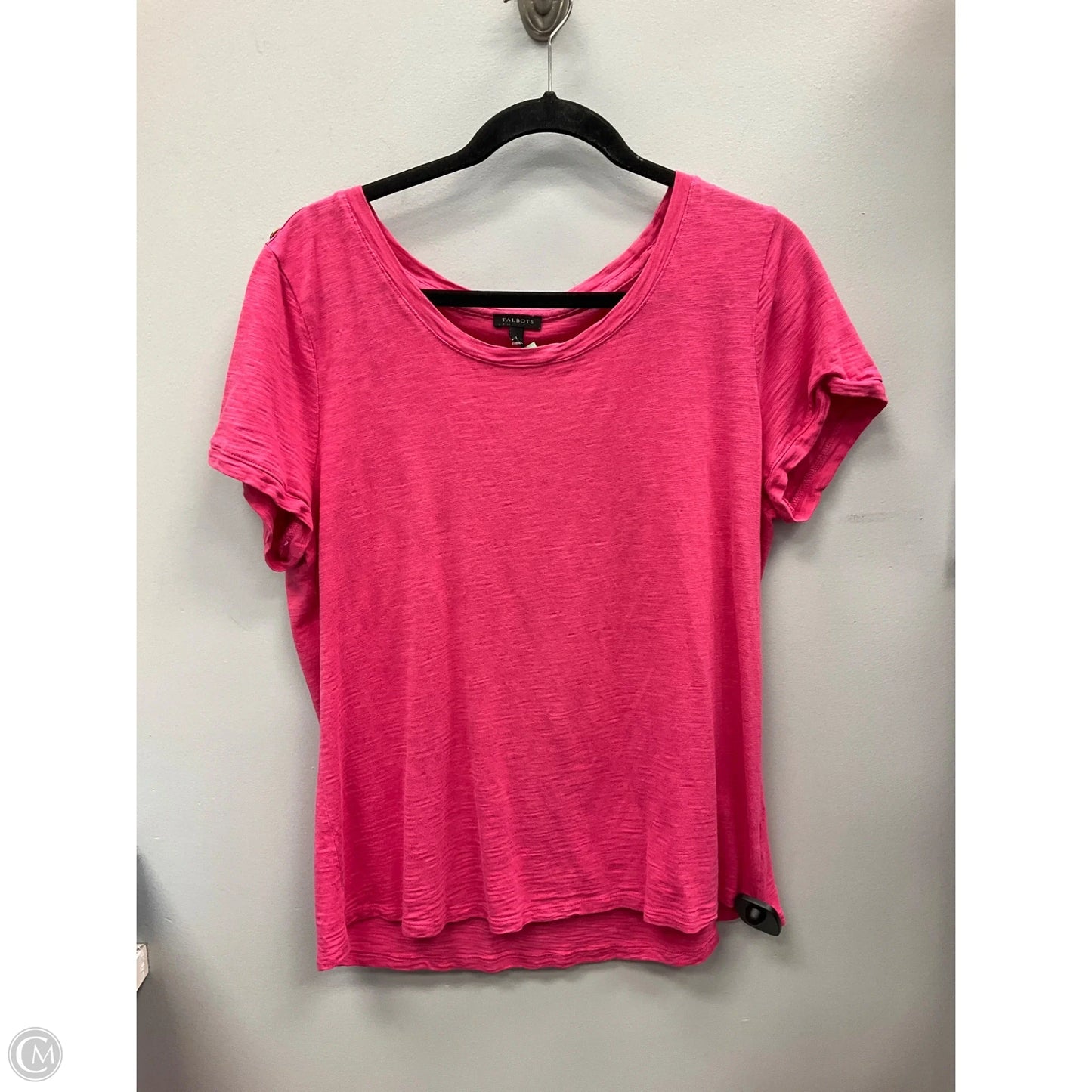 Top Short Sleeve By Talbots In Pink, Size: L