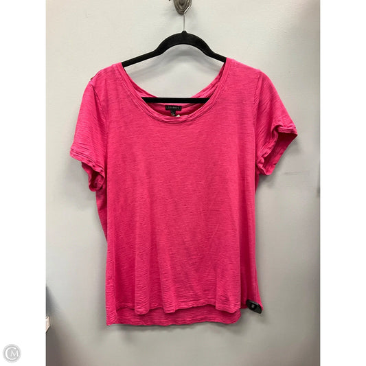 Top Short Sleeve By Talbots In Pink, Size: L
