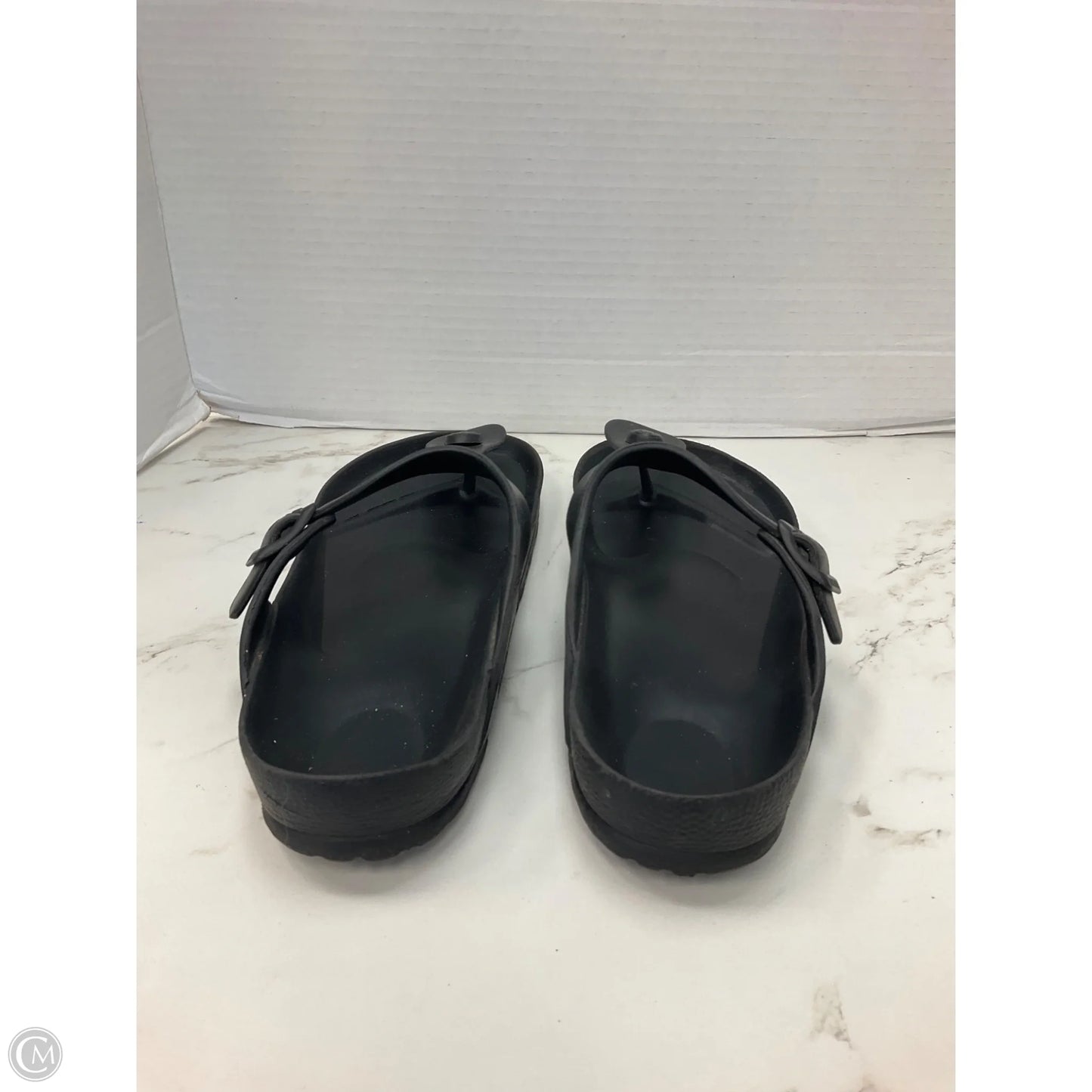 Sandals Flats By Birkenstock In Black, Size: 8