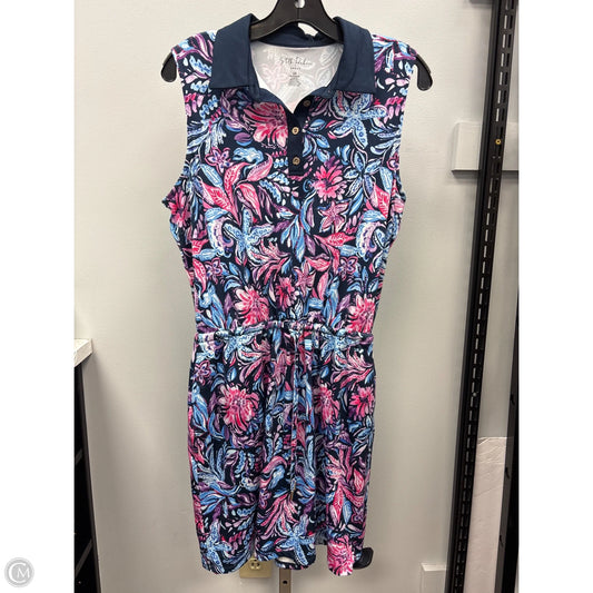 Dress Casual Short By Stella Parker In Blue & Pink, Size: M