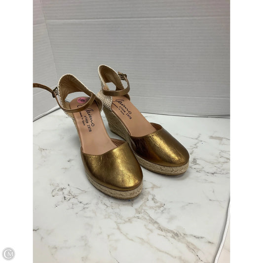 Shoes Heels Wedge By Cmc In Bronze, Size: 9