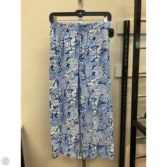 Pants Wide Leg By J. Jill In Blue & White, Size: S