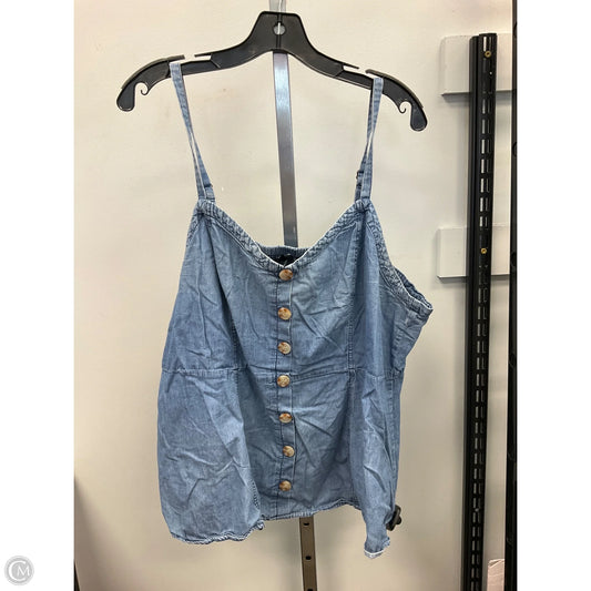 Top Sleeveless By Torrid In Blue Denim, Size: 2x