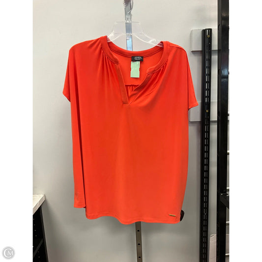 Top Short Sleeve By Jones New York In Orange, Size: 2x