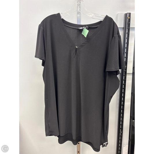 Top Short Sleeve By Jones New York In Black, Size: 3x