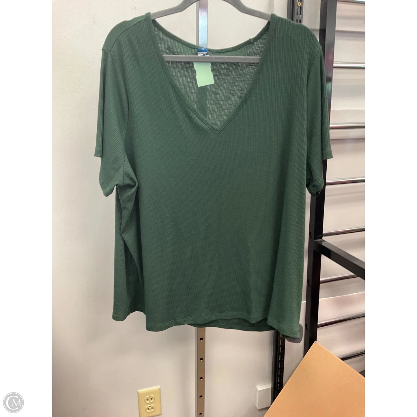 Top Short Sleeve Basic By Old Navy In Green, Size: Xxl