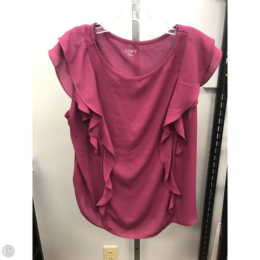 Top Sleeveless By Loft In Purple, Size: L