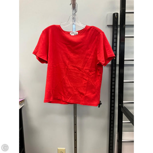 Top Short Sleeve Basic By Coldwater Creek In Orange, Size: L
