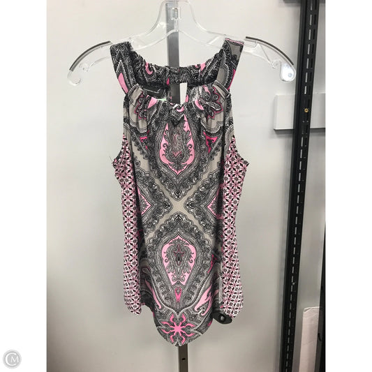 Top Sleeveless By Inc In Grey & Pink, Size: S
