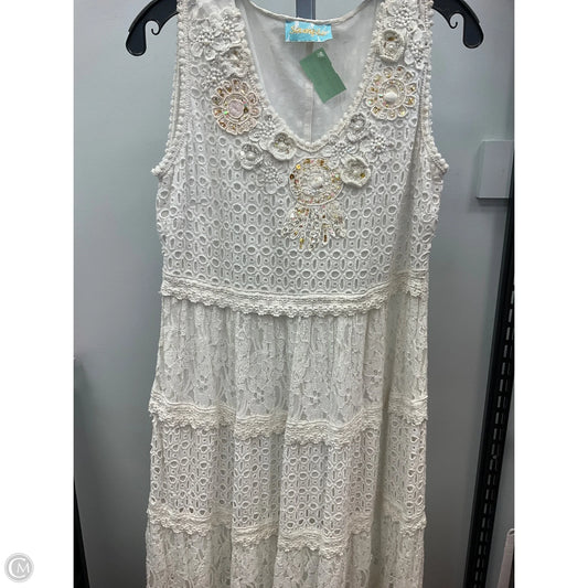 Dress Casual Maxi By Clothes Mentor In White, Size: M