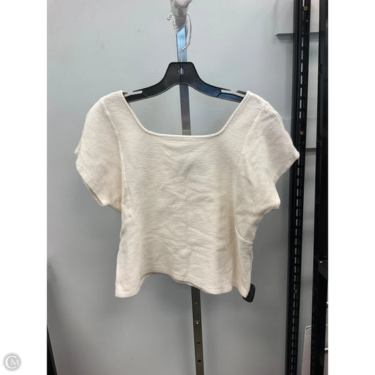 Top Short Sleeve By Madewell In Cream, Size: S