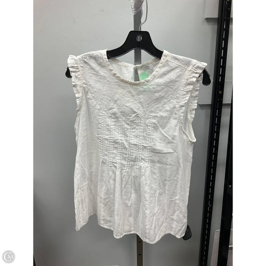 Top Sleeveless By Lucky Brand In White, Size: M