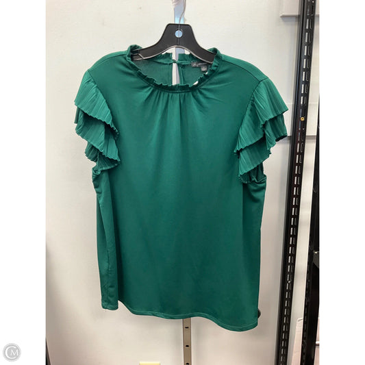 Top Short Sleeve By Adrianna Papell In Green, Size: L