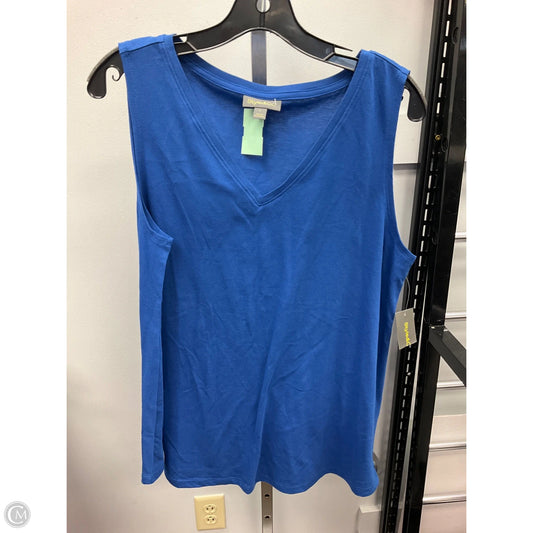 Top Sleeveless Basic By Style And Company In Blue, Size: L