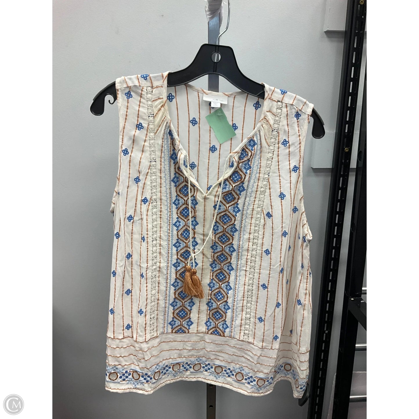 Top Sleeveless By J. Jill In Cream, Size: Lp