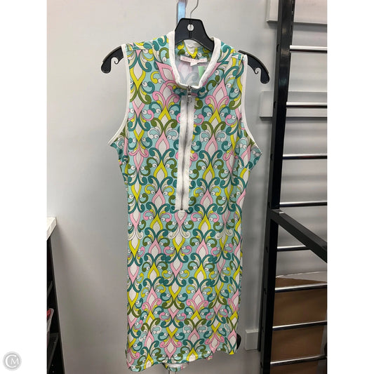 Dress Casual Short By Cmc In Green & Pink, Size: L