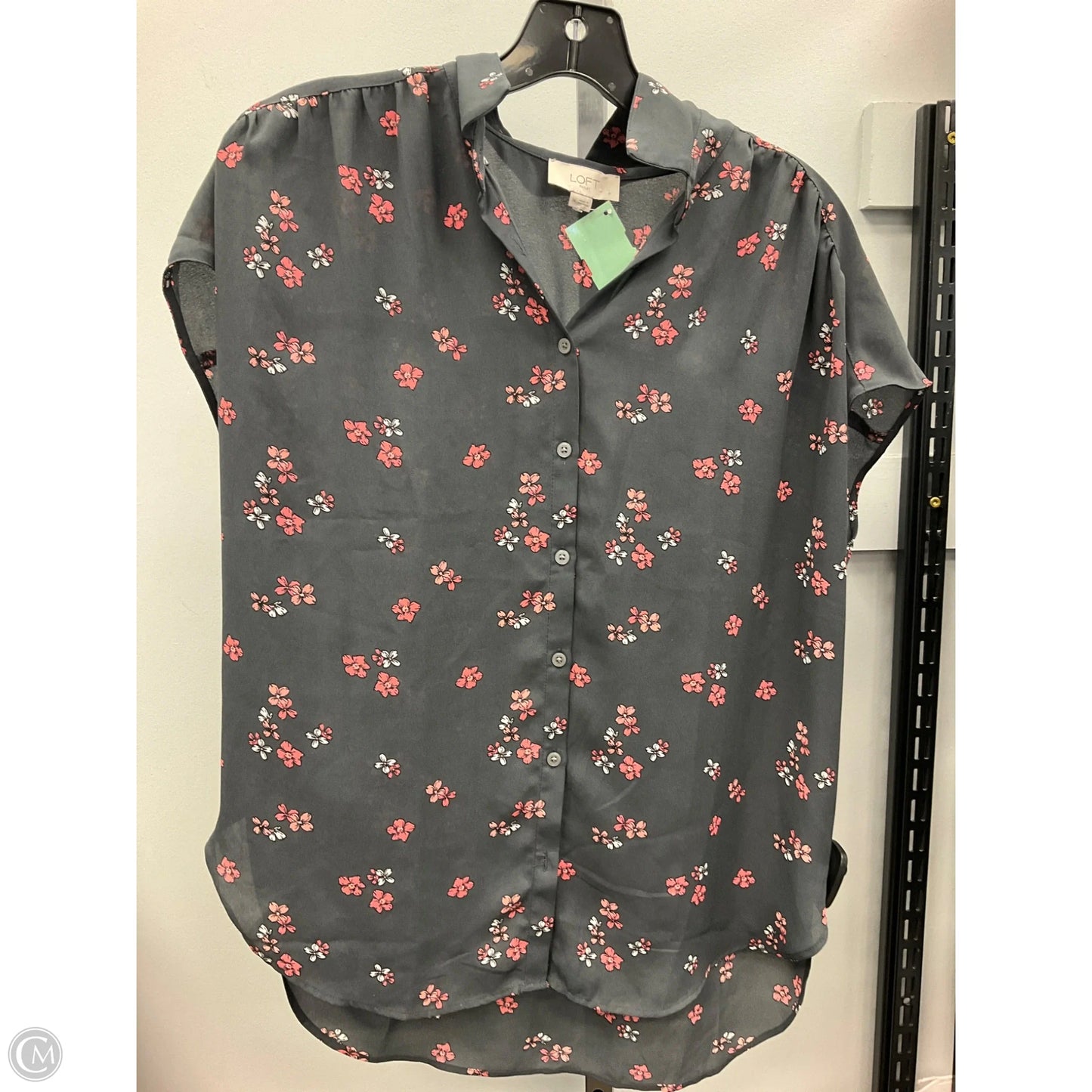 Top Sleeveless By Loft In Grey, Size: M