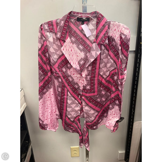 Top Long Sleeve By Cmc In Pink, Size: M