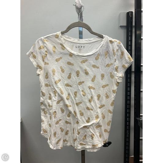 Top Short Sleeve By Loft In White, Size: S